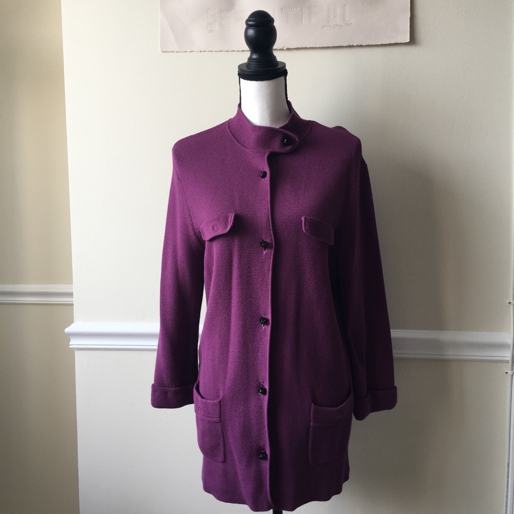 Bloomingdales utility military purple jacket